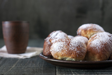 Home-made pastries and a cup of milk