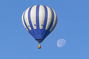 Balloon ride past the moon