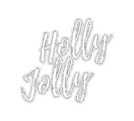 Glitter calligraphic inscription