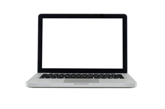 laptop on a white background.