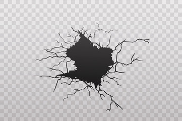 vector cracks isolated on transparent background.