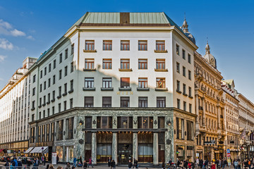 Fototapeta na wymiar Looshaus am Michaelerplatz in Wien