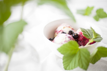 Blackcurrant ice cream