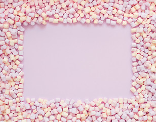 multicolored marshmallows, candy background