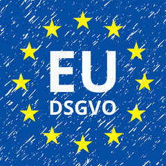 EU-DSGVO sign illustration