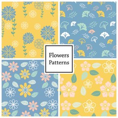 Fototapeta na wymiar flower vector pattern for web page , background or book cover