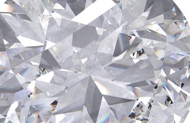 Realistic diamond texture close up, 3D illustration.