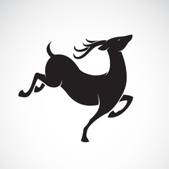 Vector of deer design on white background. Wild Animals. Easy editable layered vector illustration.