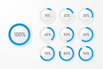 Infographic pie chart templates. Can be used for chart, graph, data visualization, web design. Vector illustration.