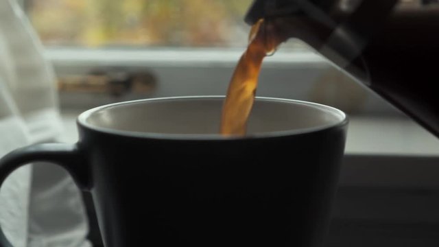 Pouring Coffee Slow Motion
