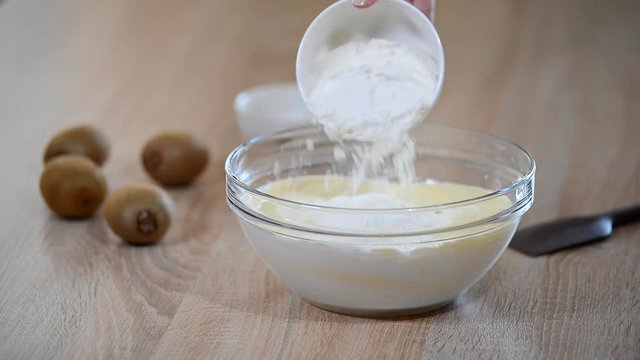 Making Sponge Cake. Series.