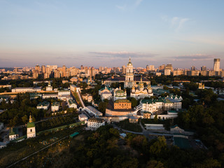 Naklejka premium Aerial view of Kiev Pechersk Lavra, Ukraine