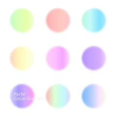 Circle Pastel color Gradient Element 