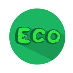 eco lettering icon