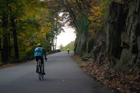 riding a bicycle in mountain