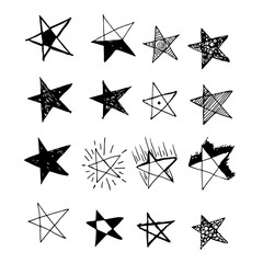 Fototapeta premium Hand drawn Star icon Doodle