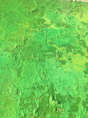 Organic matter background green painting texture.