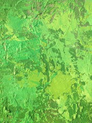 Organic matter background green painting texture.