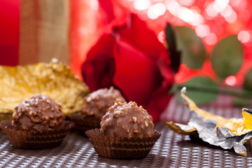 Red roses and chocolate
