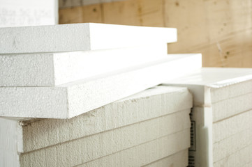 Spread white styrofoam