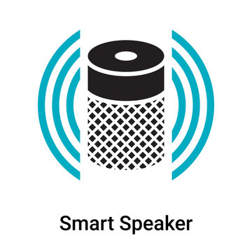 Smart Speaker icon vector sign and symbol isolated on white background, Smart Speaker logo concept