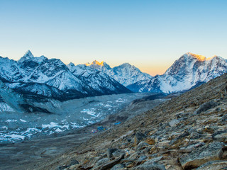 Sunrise over Himalaya Mountain from Kalapatthar, Nepal