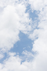 white clouds against the blue sky