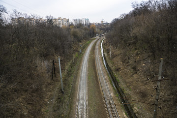 Fototapeta na wymiar railway for trains