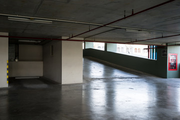 empty car park building and way to next floor