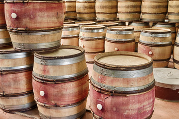 Empty Wine Barrels