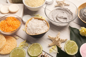 Natural cosmetics for home or salon spa treatment