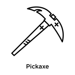Pickaxe icon vector sign and symbol isolated on white background, Pickaxe logo concept