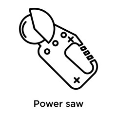 Power saw icon vector sign and symbol isolated on white background, Power saw logo concept