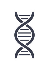 DNA Deoxyribonucleic Acid Chain Logo Design Icon