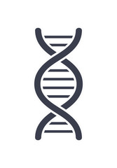 DNA Deoxyribonucleic Acid Chain Logo Design Icon