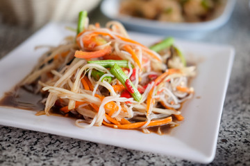 SOM-TAM Thai delicious raw papaya salad