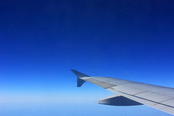 Aircraft wing in the air