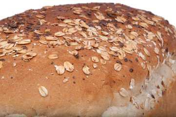 homemade natural bread isolated on the white