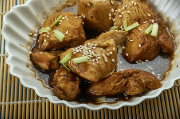 Bourbon Chicken bourbon-based marinade before baking