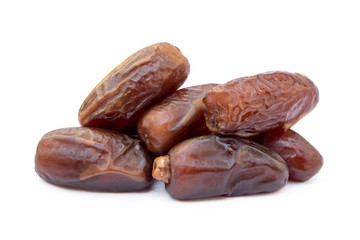 Dried sweet dates isolated on a white background