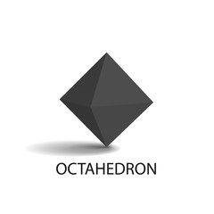 Octahedron Geometric Shape Vector Illustration