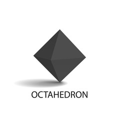 Octahedron Geometric Shape Vector Illustration