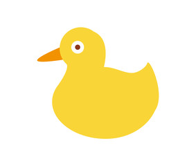 Duck Toy of Yellow Color, Vector Illustration
