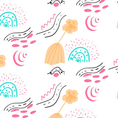 flowers abstract pattern