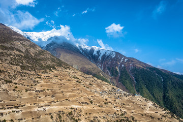 Fototapeta na wymiar Mountain landscape in Nepal.