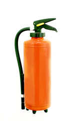 Fire extinguisher on white background