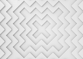 3d rendering. Abstract white X shape pattern wall background.
