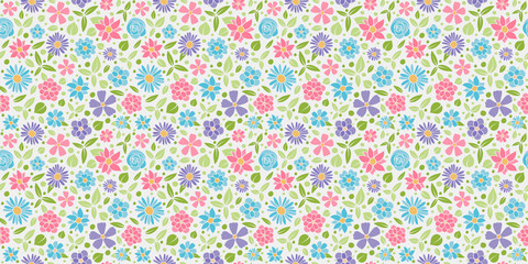 Beautiful pastel coloured background with flowers. Mother's Day, Woman's Day and Valentine's Day. Vector.