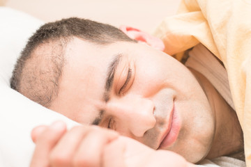 Fototapeta na wymiar portrait of a man who sleeps