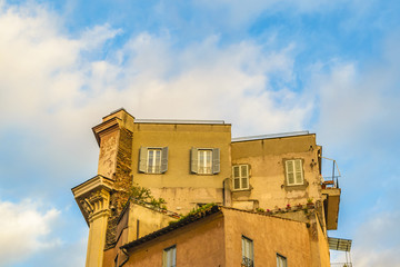 Fototapeta na wymiar Old Style Apartment Building Rome Italy